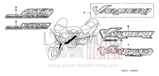 MARQUE (E,ED,EK,F,G) XL1000V5 de 2005